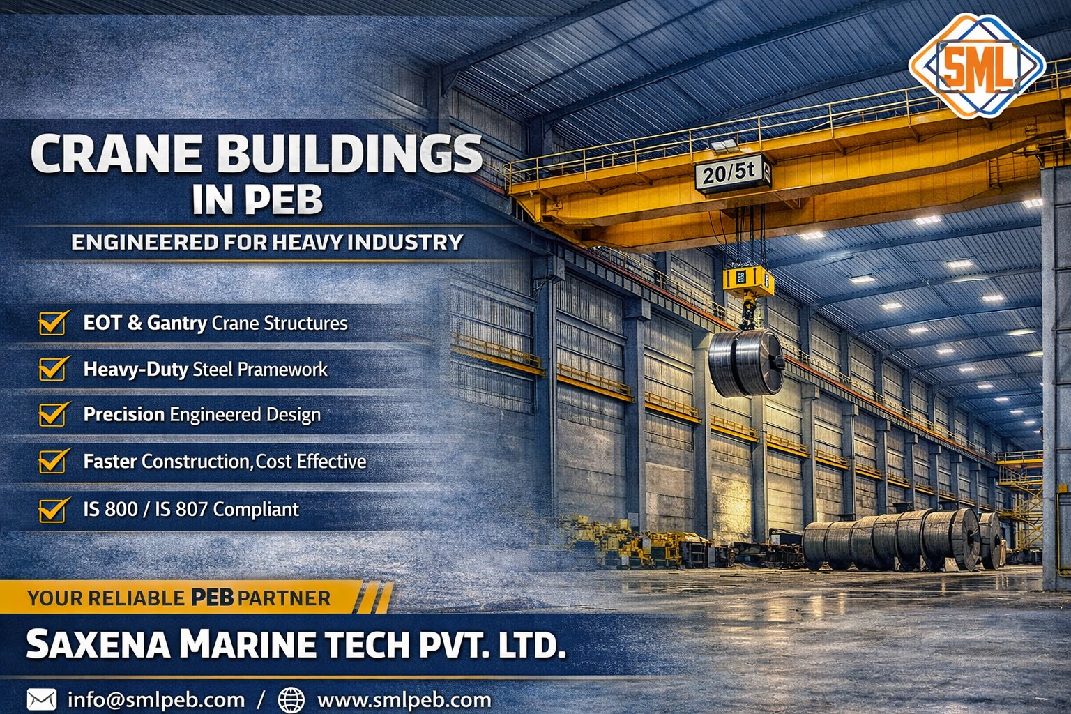 Crane Buildings in PEB in India